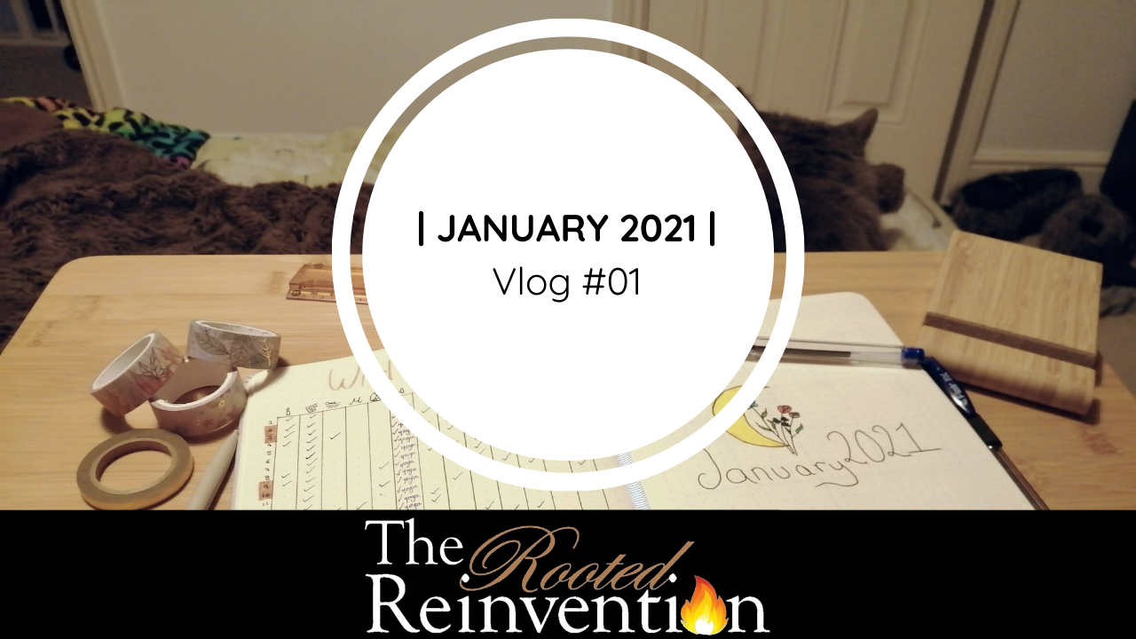 vlog thumbnail cat bullet journal january spread